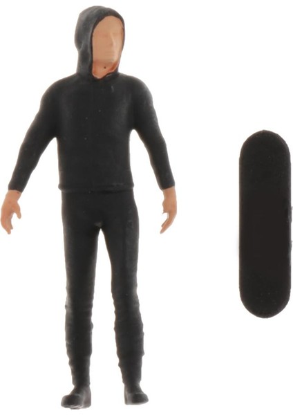1:64 Ölçekli Minyatürler Patenci Boy Action Figure Siyah Için Sürgülü Heykelcik Boyalı (Yurt Dışından) fiyatları