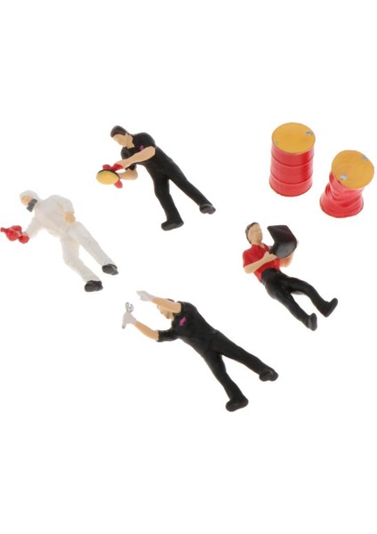 1:64 Renkli Mini Gerçekçi Boyalı Rakamlar Boyalı Kalıp Minyatür Figürinler Siyah (Yurt Dışından) fiyatları