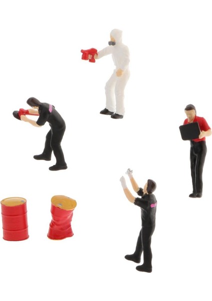 1:64 Renkli Mini Gerçekçi Boyalı Rakamlar Boyalı Kalıp Minyatür Figürinler Siyah (Yurt Dışından) modelleri