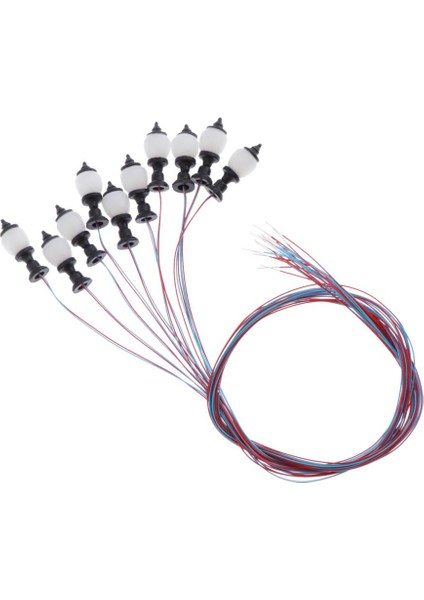 10'lu 1: 100 Model Demiryolu Tren Lamba Sokak Işıkları Ho Ölçekli LED Diorama (Yurt Dışından) modelleri