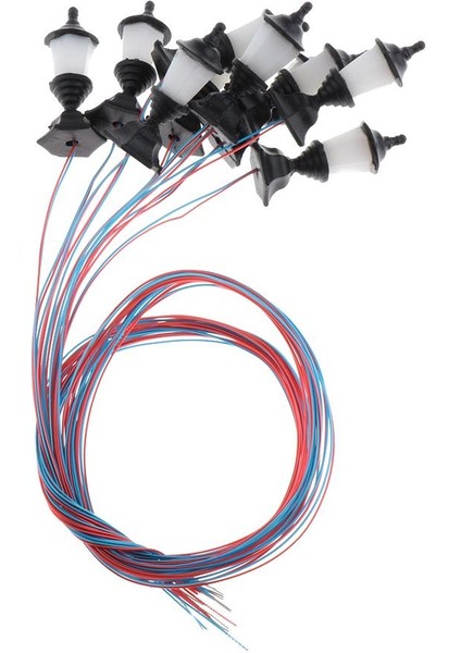 10'lu 1/100 Sokak Lambaları Sokak Lambası Demiryolu Peyzaj Model Binası Için Lamppost (Yurt Dışından)