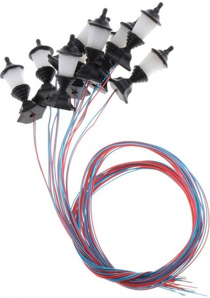 10'lu 1/100 Sokak Lambaları Sokak Lambası Demiryolu Peyzaj Model Binası Için Lamppost (Yurt Dışından) indirimleri