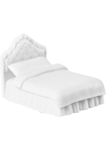 8 cm Minyatür Tek Kişilik Yatak Modeli Kiti, Dollhouse Mobilya Peri Bahçe Dekor (Yurt Dışından)