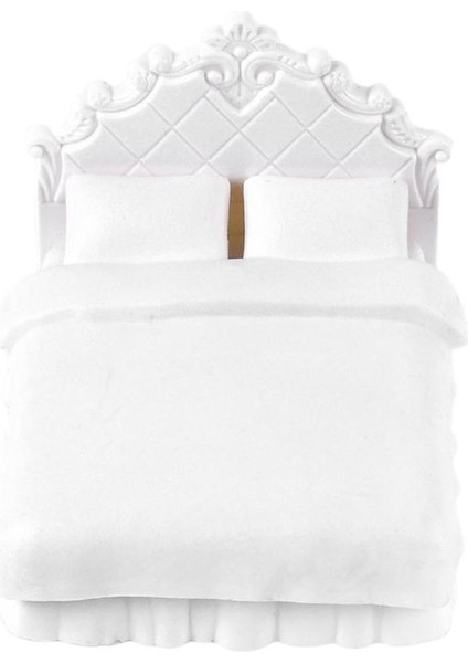 4 Inç Minyatür Çift Kişilik Yatak Modeli Kiti Dollhouse Süslemeleri, Peri Bahçesi (Yurt Dışından)