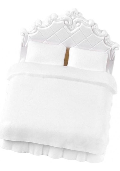 4 Inç Minyatür Çift Kişilik Yatak Modeli Kiti Dollhouse Süslemeleri, Peri Bahçesi (Yurt Dışından) indirimleri