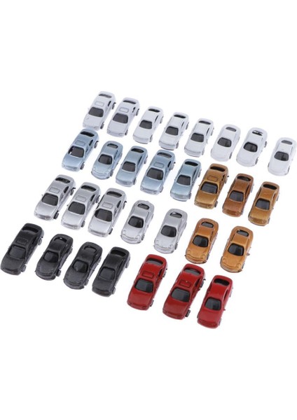 30 Boyalı Model Otomobil Araç Fit Z 1: 200 Ölçekli Arabalar Park Manzarası (Yurt Dışından)