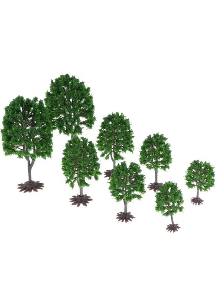 8 Paket Yeşil Model Tren Park Demiryolu Cedar Ağaçları Dıy Mimari Manzara (Yurt Dışından)