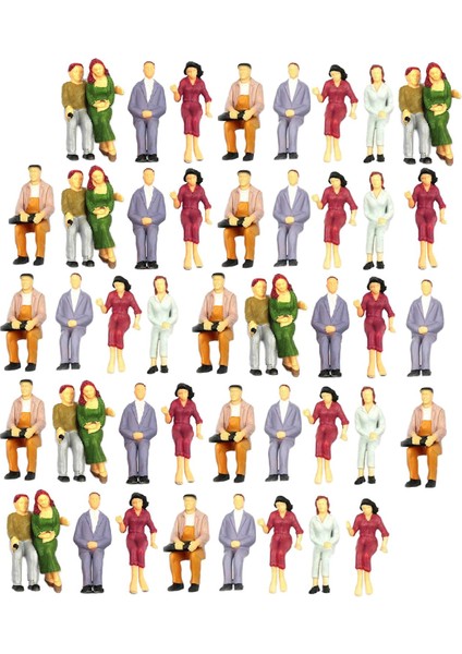 100X 1: 75-1: 200 Plastik Tren Boyalı Mini Rakamlar Minyatürleri Model Düzeni 1: 100 (Yurt Dışından) fiyatları