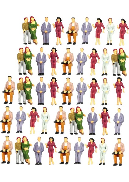 100X 1: 75- Plastik Tren Boyalı Mini Rakamlar Minyatürleri Model Düzeni 1: 200 (Yurt Dışından) modelleri