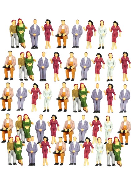 100X 1: 75- Plastik Tren Boyalı Mini Rakamlar Minyatürleri Model Düzeni 1: 200 (Yurt Dışından) indirimleri