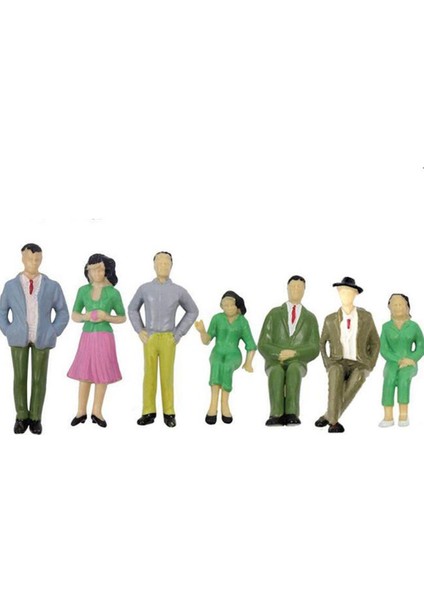 14 Adet 1:25 Ho Renkli Insanlar Minyatür Modeli Için Tren Düzeni Süsler Aksesuar (Yurt Dışından) modelleri