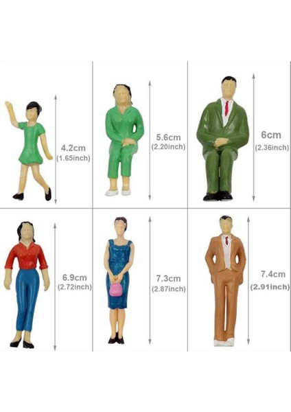 14 Adet 1:25 Ho Renkli Insanlar Minyatür Modeli Için Tren Düzeni Süsler Aksesuar (Yurt Dışından) indirimleri