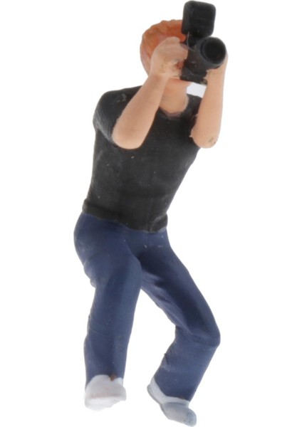 1:87 Boyalı Fotoğrafçı Insanlar Yol Düzeni Masaüstü Dekorasyon Koleksiyonları Siyah Yarım Squat (Yurt Dışından) fiyatları