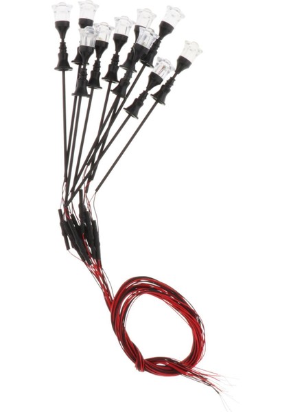 10'lu Sokak Işıkları Bahçe 12 V Sıcak Beyaz Lamba Post Model 1: 100-1: 150 Ölçekli (Yurt Dışından)