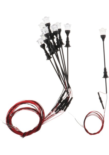 10'lu Sokak Işıkları Bahçe 12 V Sıcak Beyaz Lamba Post Model 1: 100-1: 150 Ölçekli (Yurt Dışından) indirimleri