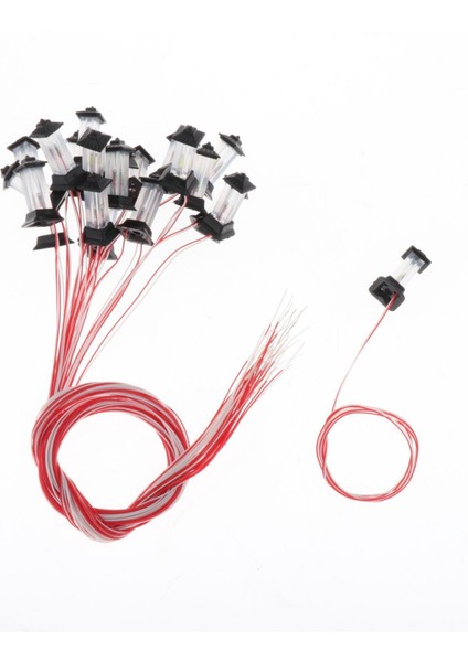 20 Adet Mini Tren Çim LED Işık Peyzaj Demiryolu 3 V Lamba Mesaj 1: 100 1: 500 (Yurt Dışından)