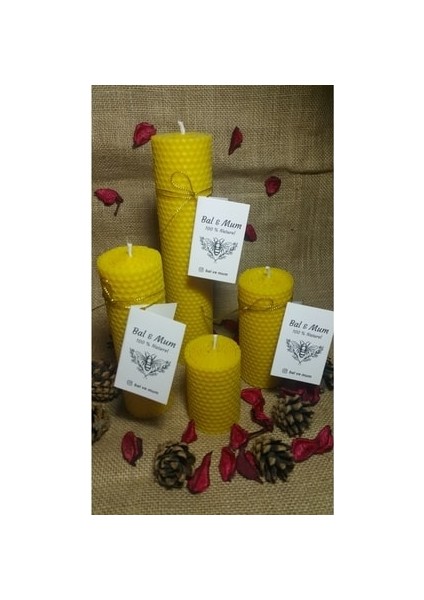 Balmumu Mum 4'lü Set