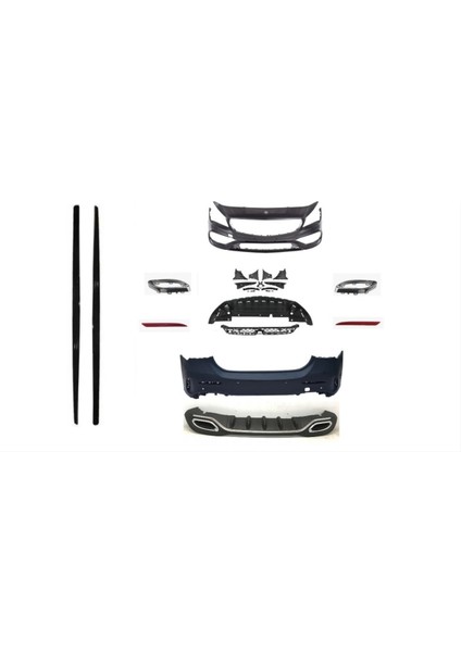 Mercedes W117 Cla Serisi Oem Amg Set (Ön Arka Tampon, Diamond Panjur,marşpiyel,egzozlar)