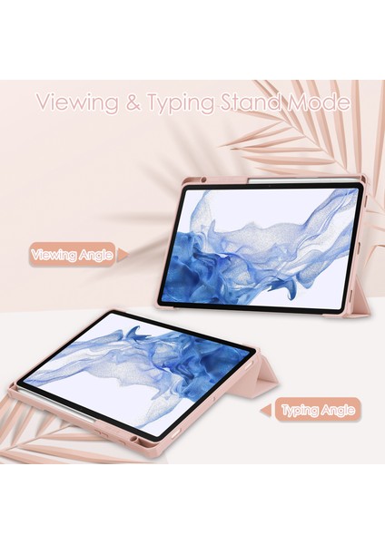 Samsung Galaxy Tab S8 11'' Için Şeffaf Tablet Kılıfı - Siyah (Yurt Dışından)