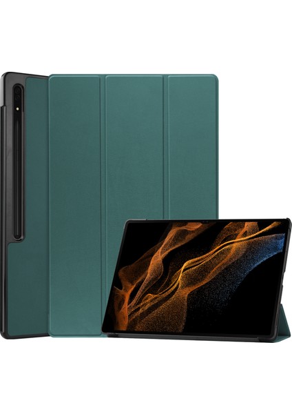 Samsung Galaxy Tab S8 Ultra Için Flip Tablet Kılıfı - Siyah (Yurt Dışından)