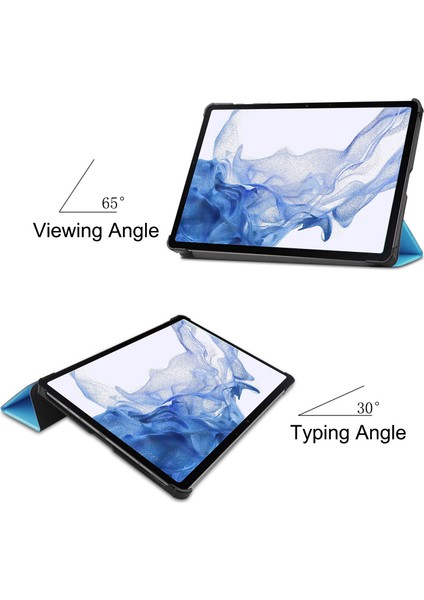 Samsung Galaxy Tab S8 11'' Için Flip Tablet Kılıfı - Siyah (Yurt Dışından)