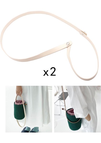 Deri Çanta Zincir Kayışı Kolu Omuz Crossbody Çanta Çanta Bej