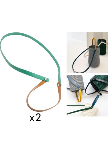 Deri Çanta Kolu Çanta Çanta Kayışı Yedek Crossbody Çanta Aksesuarları Yeşil Kahverengi