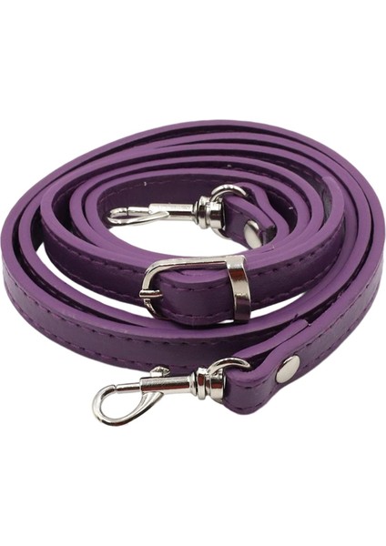 Omuz Torbası Kayış Yedek Pu Deri 1.2m Uzunluk Çapraz Bag Için Purple