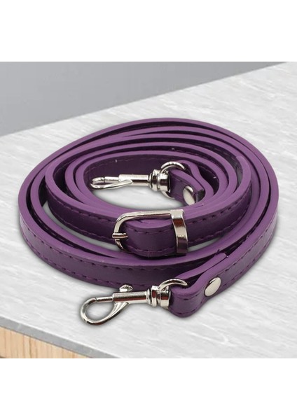 Omuz Torbası Kayış Yedek Pu Deri 1.2m Uzunluk Çapraz Bag Için Purple