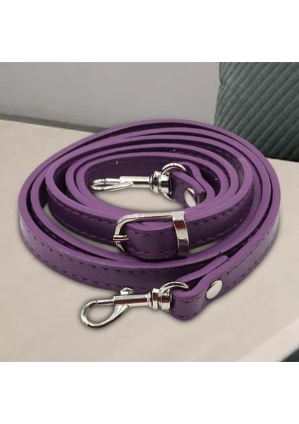 Omuz Torbası Kayış Yedek Pu Deri 1.2m Uzunluk Çapraz Bag Için Purple