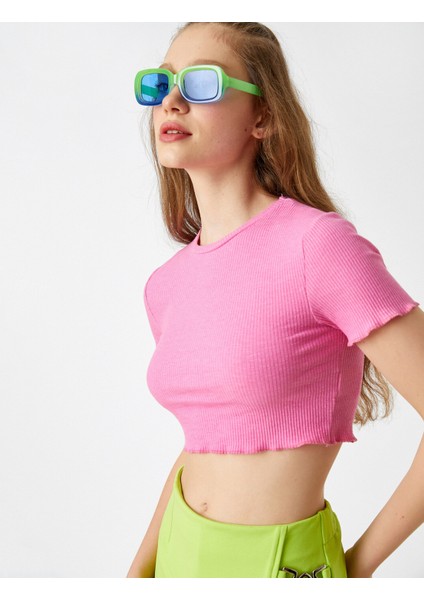 Crop Tişört Kısa Kollu