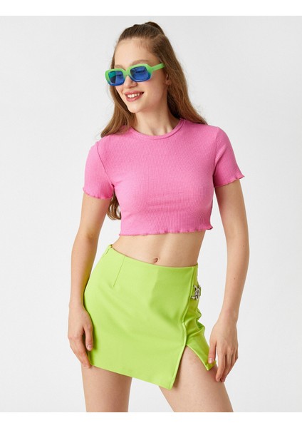 Crop Tişört Kısa Kollu