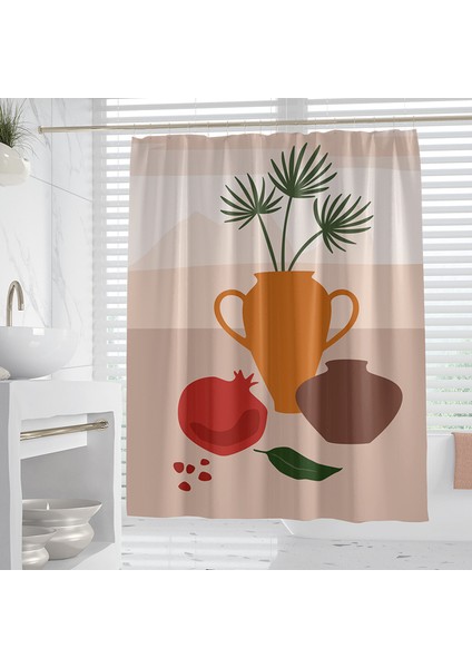 180X180CM Desenli Su Geçirmez Banyo Perdesi - Çok Renkli (Yurt Dışından)