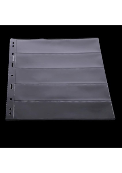 10 Adet / Paket Kağıt Para Pulları Albüm Kitap Temizle Pvc Gevşek Yaprak Sayfası - 5 Satır (Yurt Dışından)