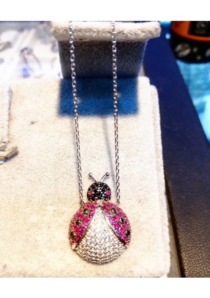 Uğur Böceği Gümüş Kolye