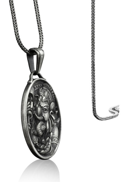 Namaste Fil Madalyon Gümüş Kolye fiyatları