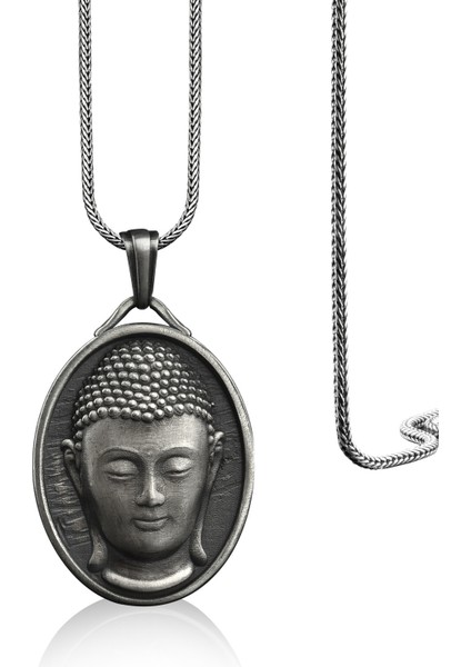 Buda Madalyon Gümüş Kolye