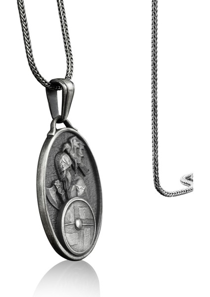 Berserker Viking Savaşçısı Madalyon Gümüş Kolye fiyatları