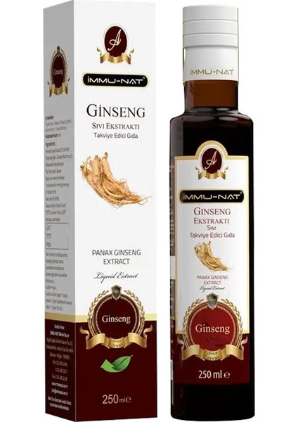 Immunat Ginseng Ekstraktı 250 ml Immu-Nat