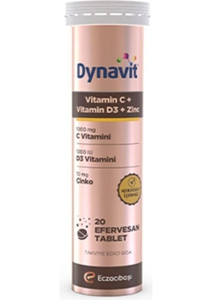 Ocean Vitamin C + Vitamin D3 + Zinc Efervesan 20 Tablet (DYT101)