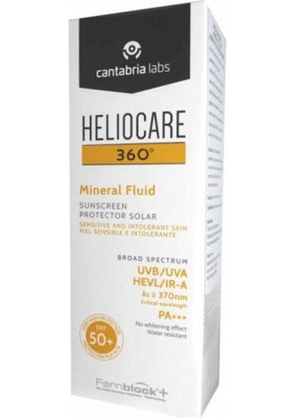 360 Mineral Fluid Spf+50 Güneş Koruyucu Krem 50 Ml (Hcr101)