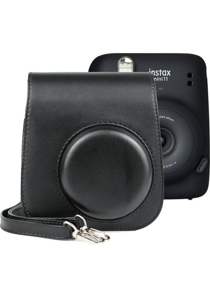 Fujıfılm Instax Mini 11 Için Deri Kamera Çantası Siyah (Yurt Dışından)