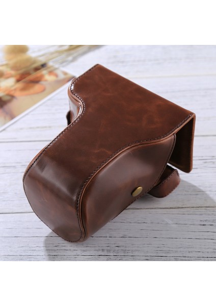 Fujıfılm X-E3 18-55MM Lens Için Tam Vücut Deri Kılıf Çanta Siyah (Yurt Dışından)