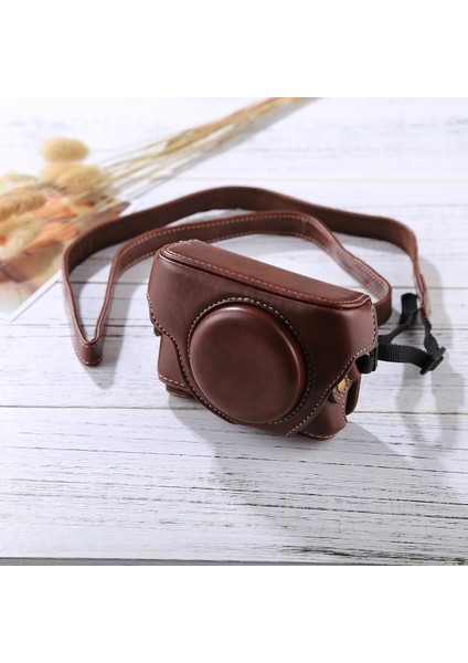 Sony RX100 M3 / M4 / M5 Için Tam Vücut Deri Kılıf Çanta Siyah (Yurt Dışından)