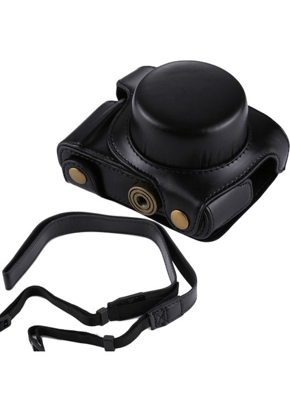 Panasonic Lumix Gf7 / Gf8 / Gf9 Için Kayışlı Pu Kamera Çantası Siyah (Yurt Dışından) fırsatları