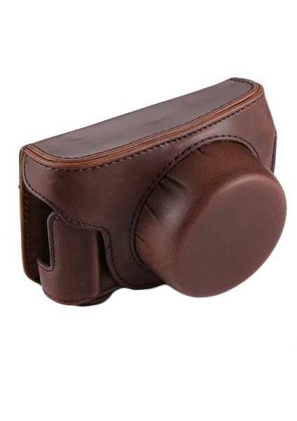 Panasonic Lumix Gf7 / Gf8 / Gf9 Için Kayışlı Pu Kamera Çantası Siyah (Yurt Dışından)