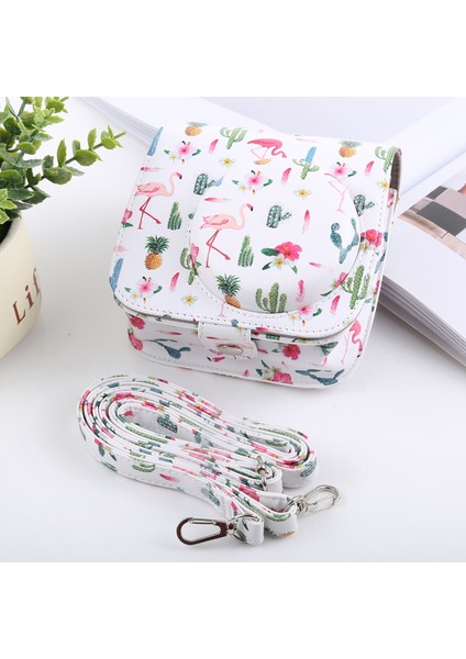 Fujıfılm Instax Mini 9 Için Tam Vücut Deri Kılıf Çantabeyaz (Yurt Dışından)
