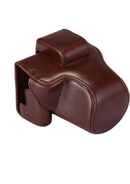 Canon Eos M5 Için Kayışlı Tam Vücut Kamera Pu Kılıf Çanta Siyah (Yurt Dışından)