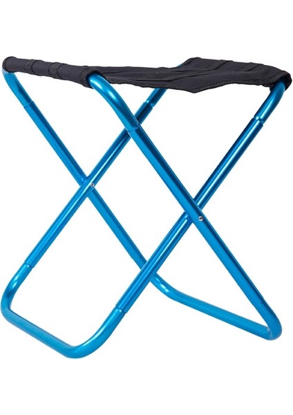 Dış Mekan Alüminyum Alaşım Katlanır Sandalye, Boyut: 24.5X22.5X27CM (Mavi) (Yurt Dışından)