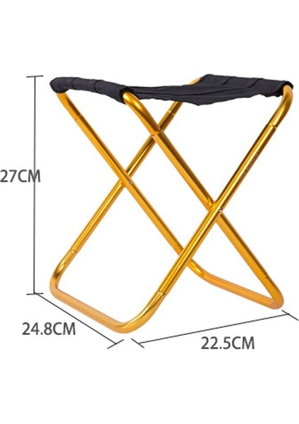 Dış Mekan Alüminyum Alaşım Katlanır Sandalye, Boyut: 24.5X22.5X27CM (Mavi) (Yurt Dışından)